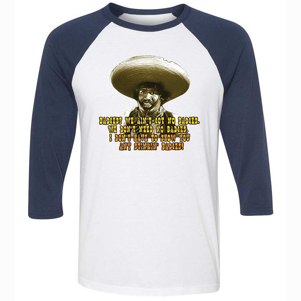 Ain't Got No Stinking Badges - White/Navy - 8
