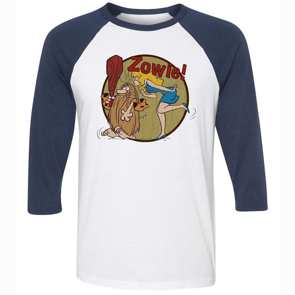 Unisex 3/4 Baseball Tee - KZCTSA4S - White/Navy - 8