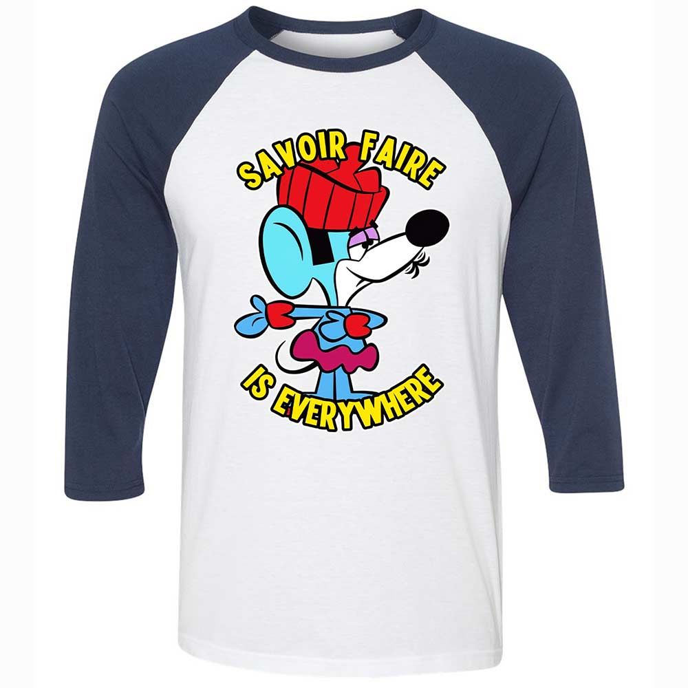 Unisex 3/4 Baseball Tee - LNAZFVV5 - White/Navy - 8