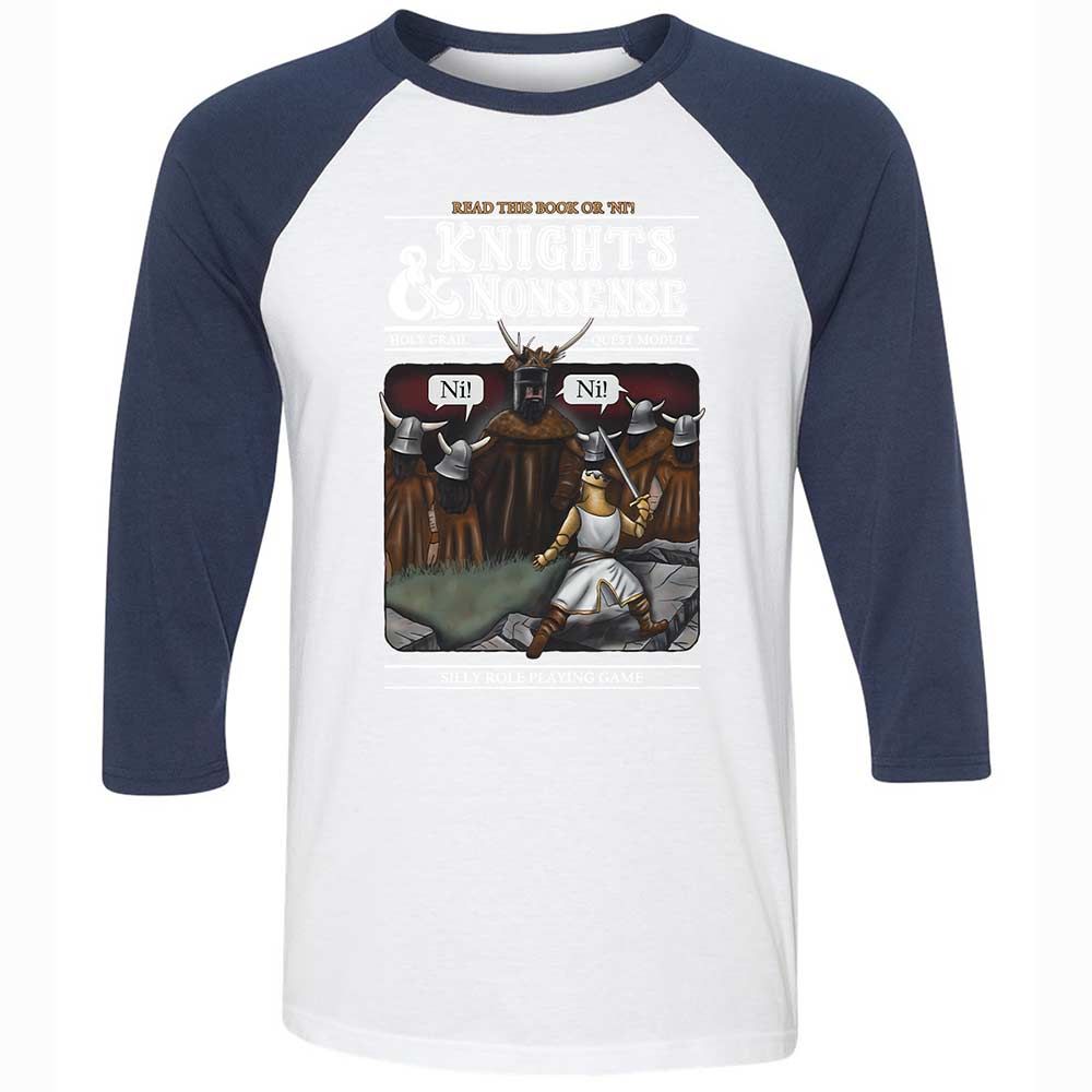 Unisex 3/4 Baseball Tee - FKNH67ZS - White/Navy - 8