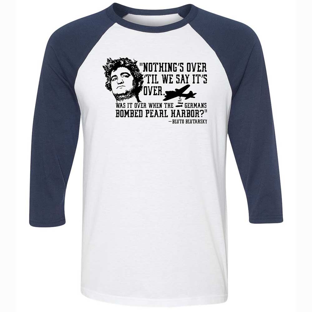 Unisex 3/4 Baseball Tee - LRTWSJND - White/Navy - 8