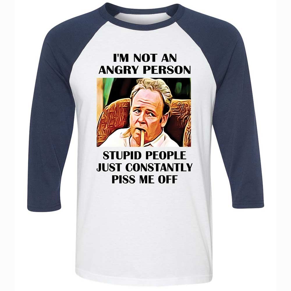 I'm not an angry person - White/Navy - 8