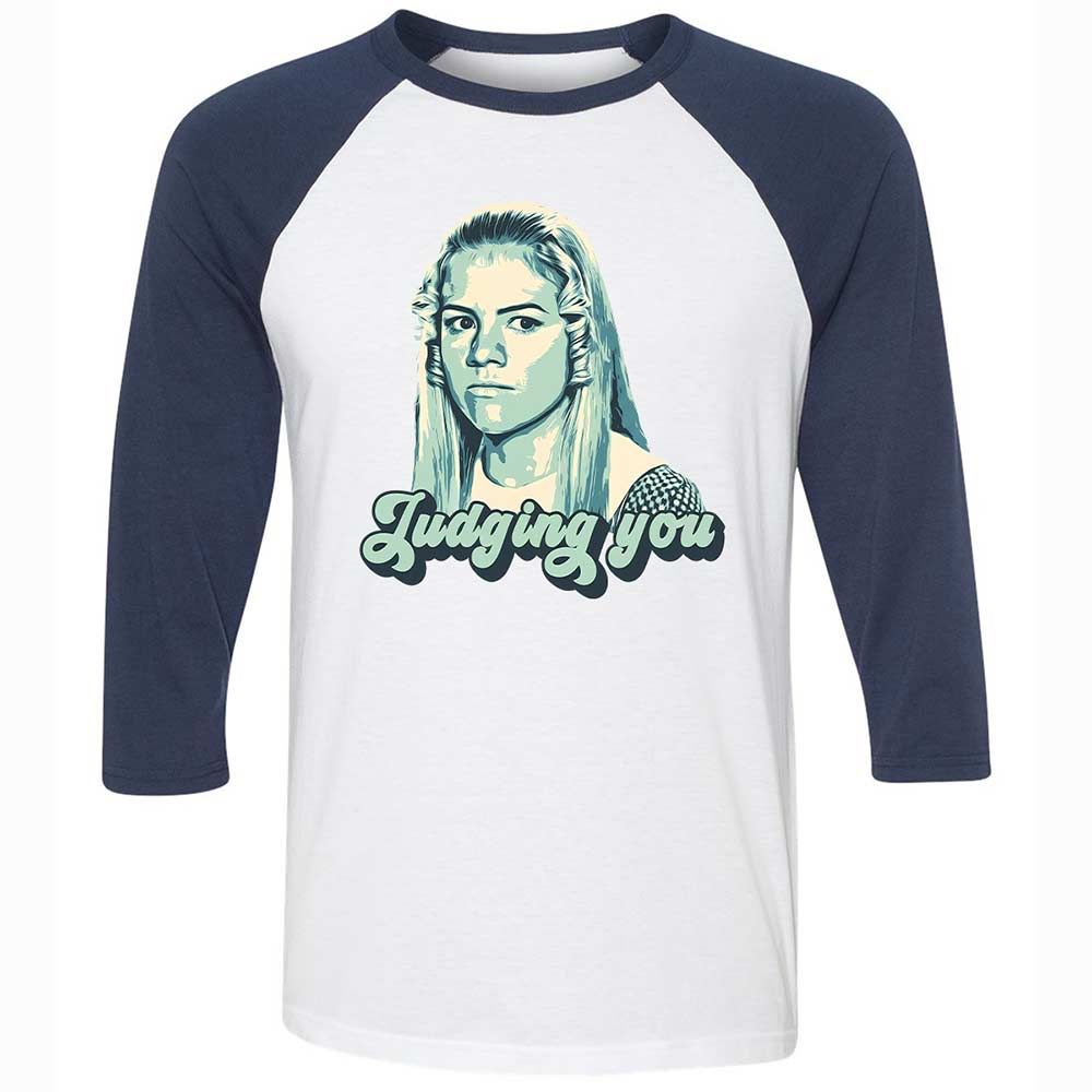 Unisex 3/4 Baseball Tee - Q47S2XFQ - White/Navy - 8