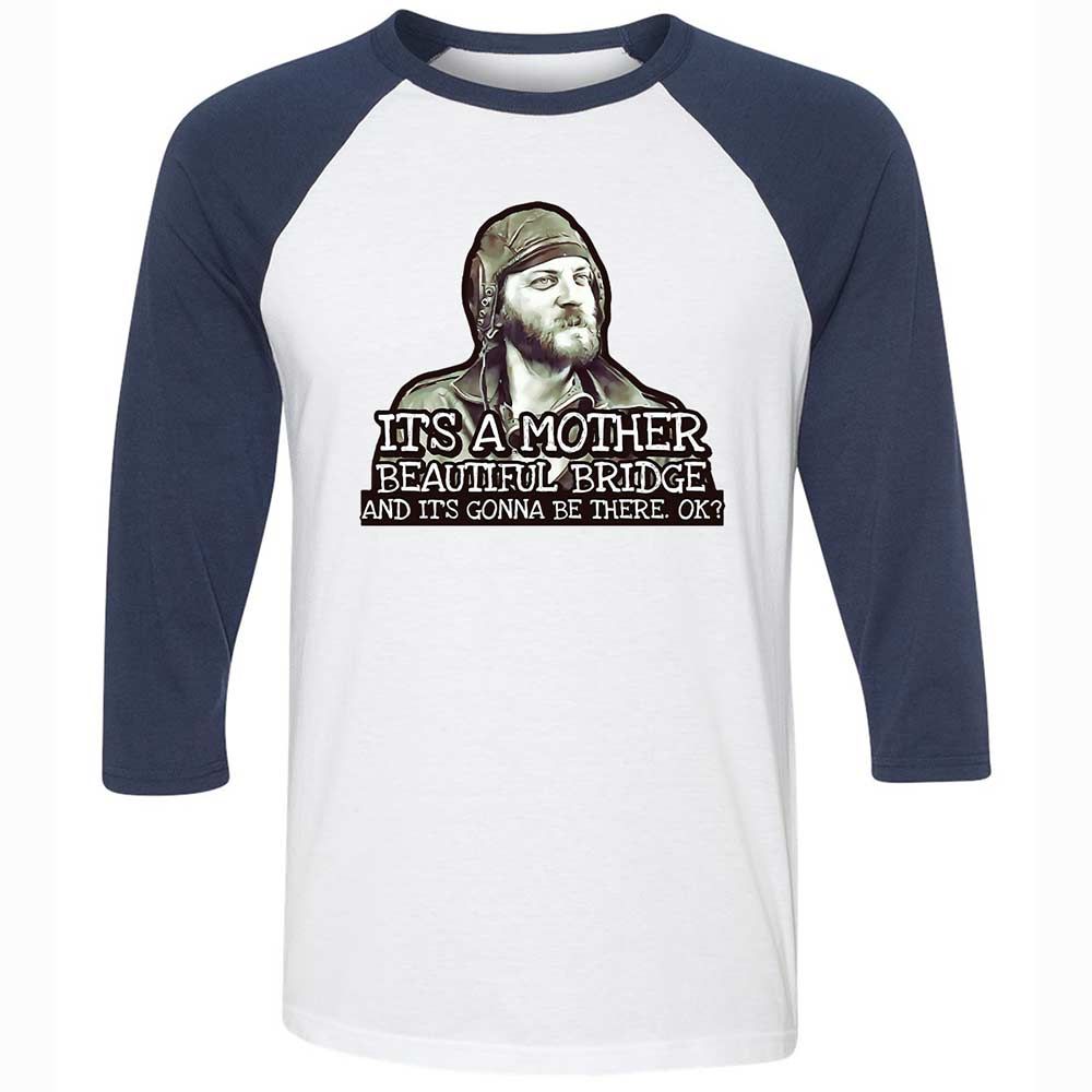 Unisex 3/4 Baseball Tee - SRFJ7BCQ - White/Navy - 8