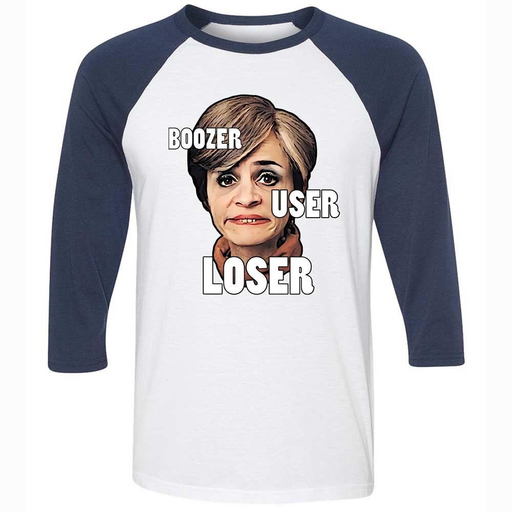 I was a boozer, a user, and a loser - White/Navy - 8