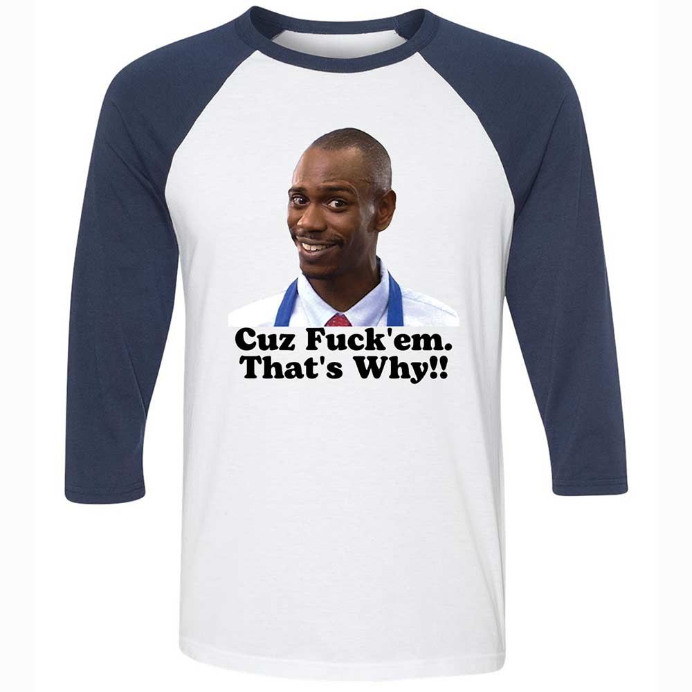 Unisex 3/4 Baseball Tee - VR6J5R3J - White/Navy - 8