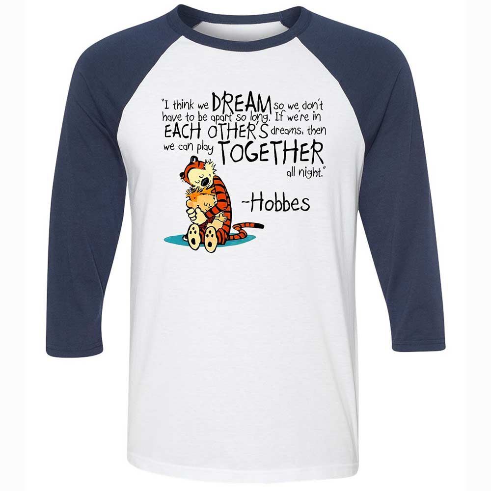 Calvin Hobbes Dreams - White/Navy - 8