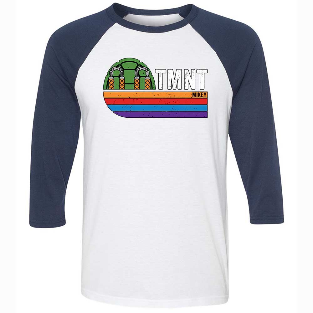 Unisex 3/4 Baseball Tee - BG7PUBLX - White/Navy - 8
