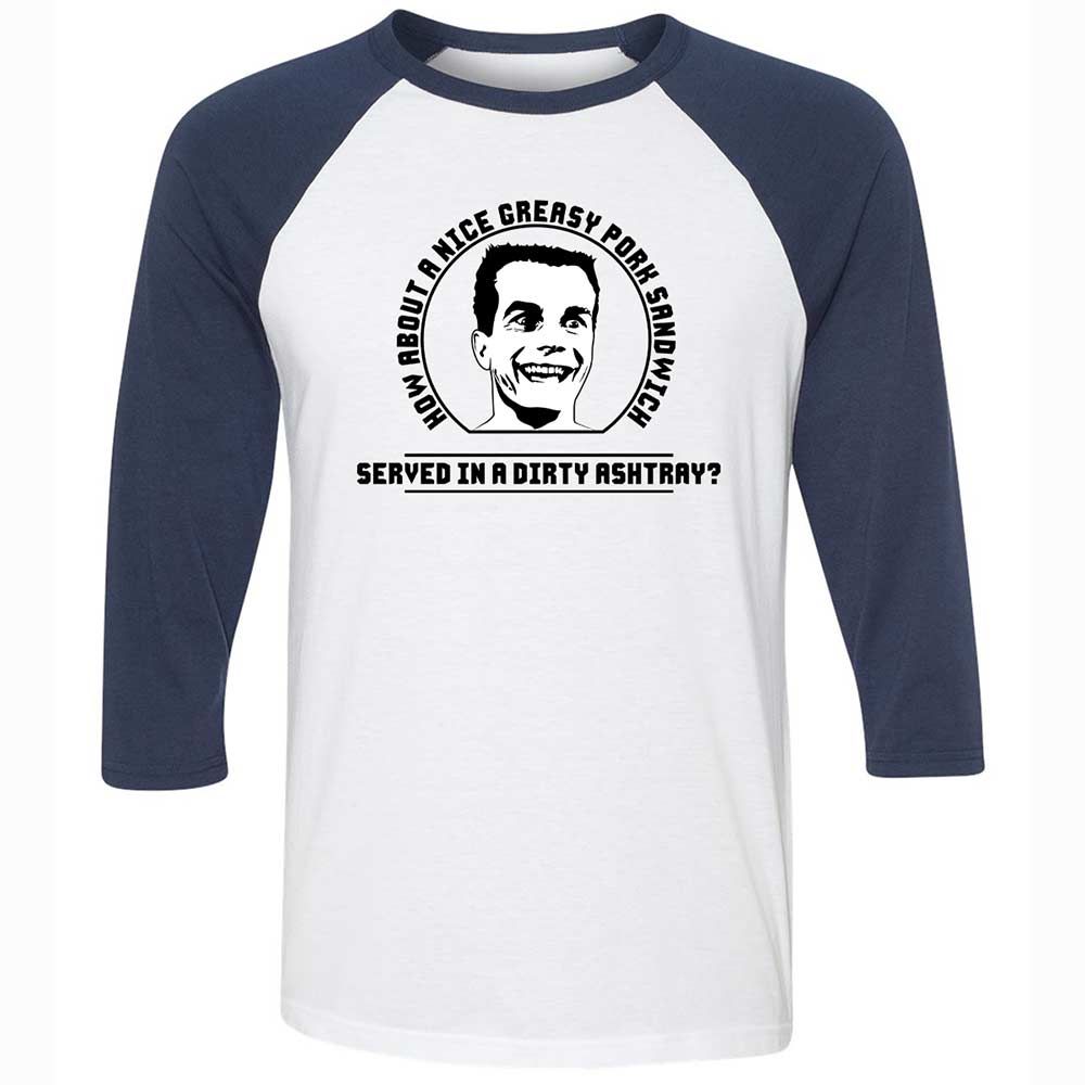 Unisex 3/4 Baseball Tee - 5X94EEDM - White/Navy - 8