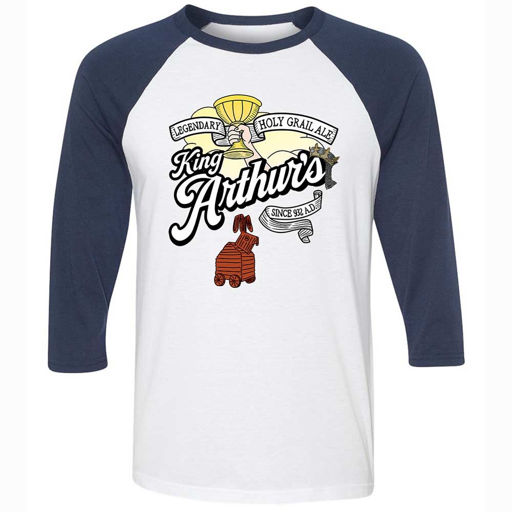 Unisex 3/4 Baseball Tee - QUXLPQDA - White/Navy - 8