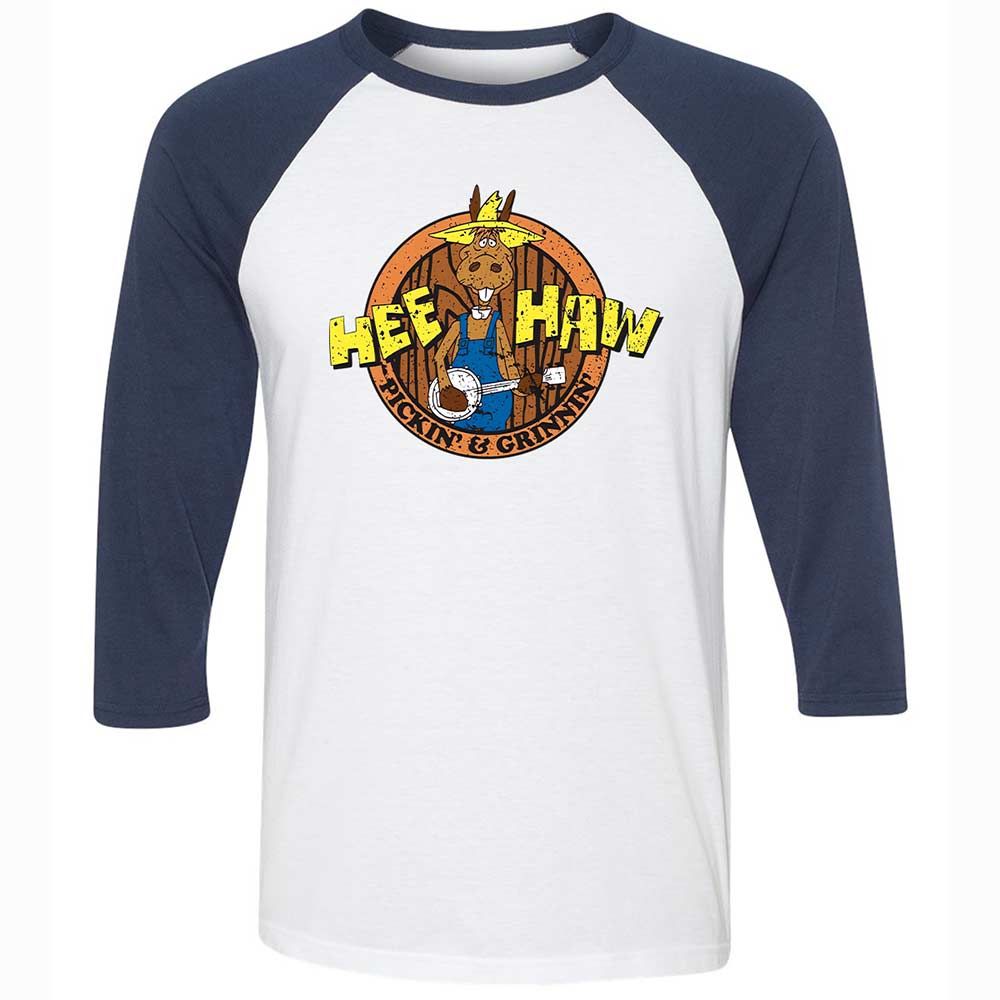 Unisex 3/4 Baseball Tee - GZ58RLU9 - White/Navy - 8