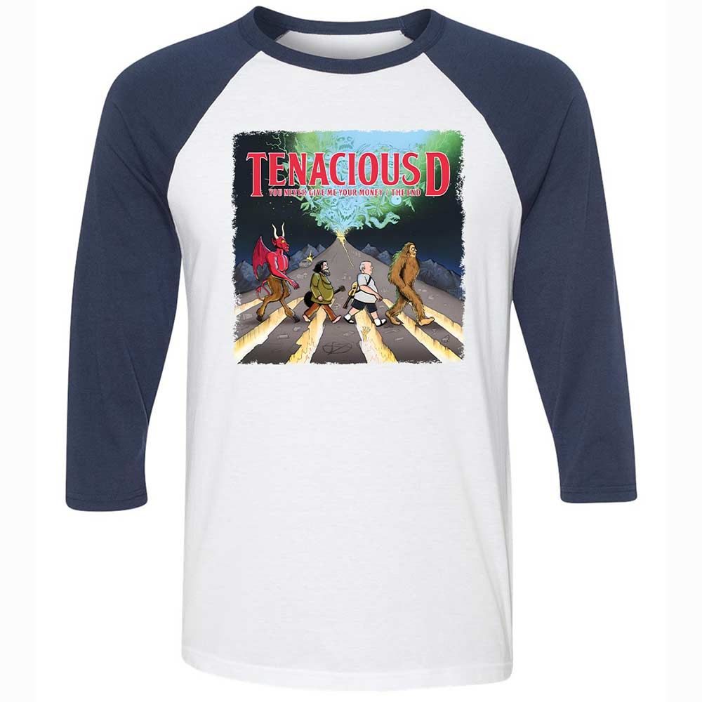 Unisex 3/4 Baseball Tee - DTWQXEP1 - White/Navy - 8