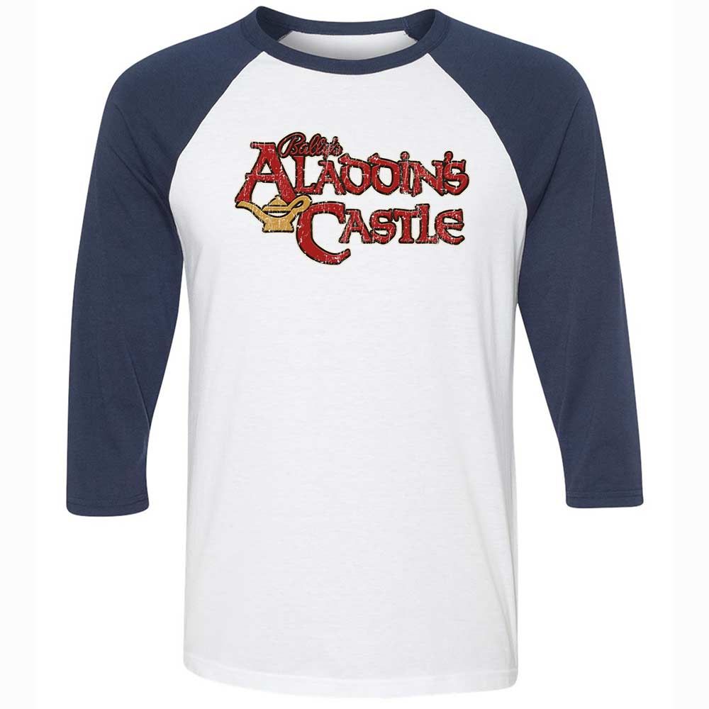 Unisex 3/4 Baseball Tee - YUL9YDF8 - White/Navy - 8