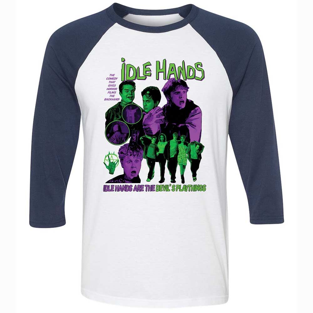 Idle hands are the Devil's playthings - White/Navy - 8