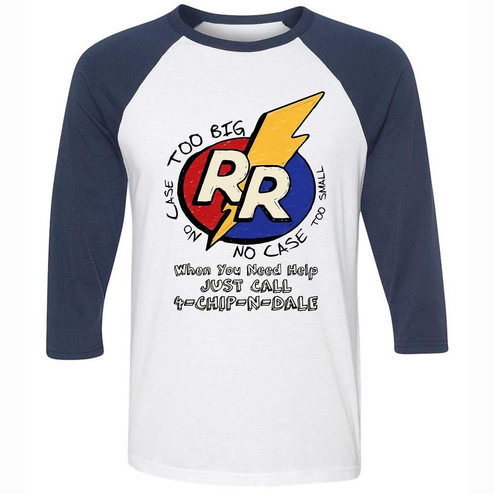 Unisex 3/4 Baseball Tee - 12NRYWCB - White/Navy - 8