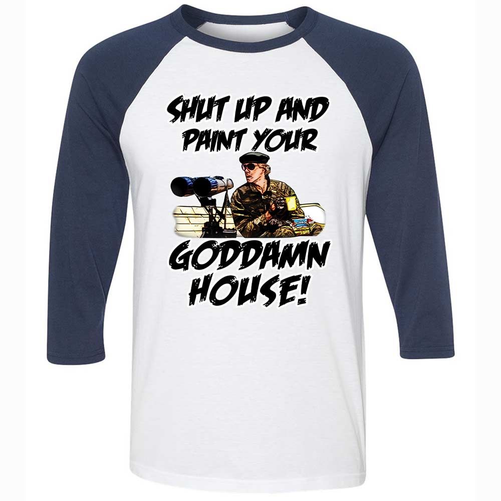 Unisex 3/4 Baseball Tee - QE7K7M6B - White/Navy - 8