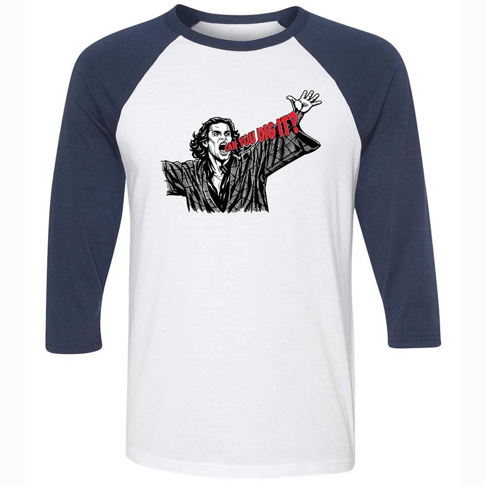 Unisex 3/4 Baseball Tee - PH8DBUKU - White/Navy - 8