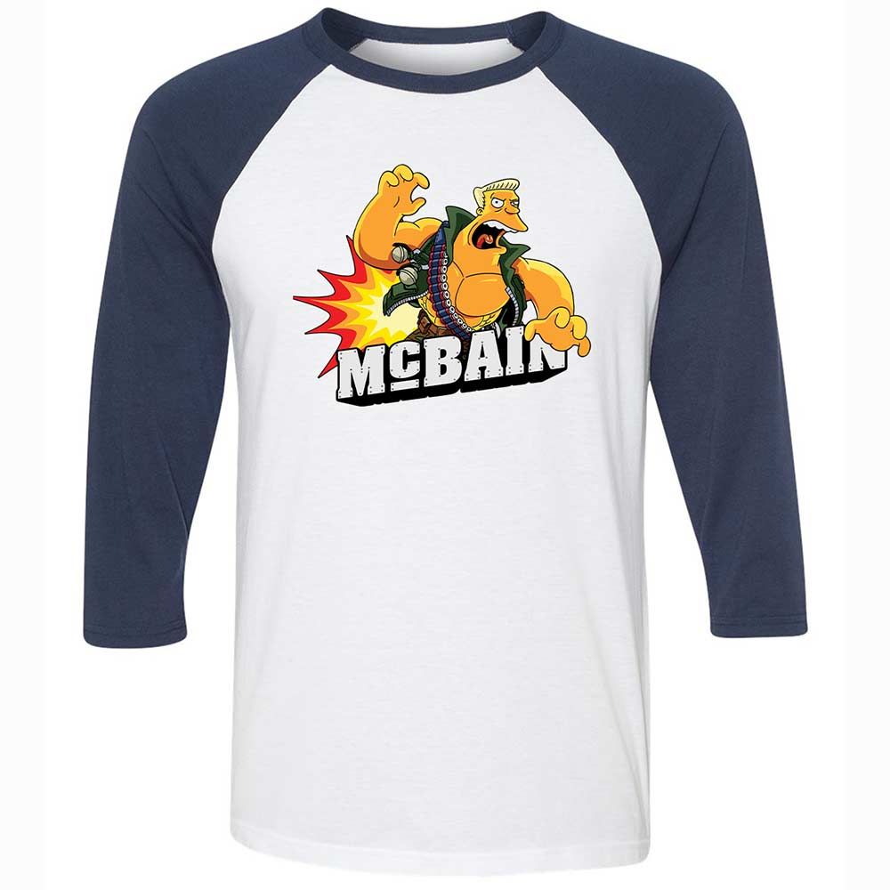 Unisex 3/4 Baseball Tee - VECTVXY9 - White/Navy - 8