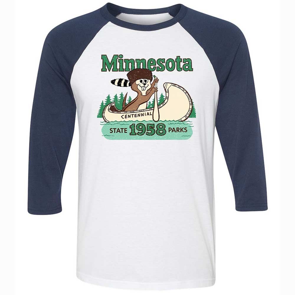 Unisex 3/4 Baseball Tee - DJWCGW46 - White/Navy - 8