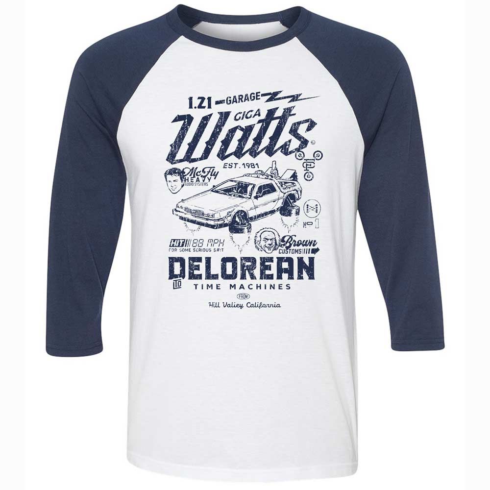 Unisex 3/4 Baseball Tee - ZZHL6CL8 - White/Navy - 8