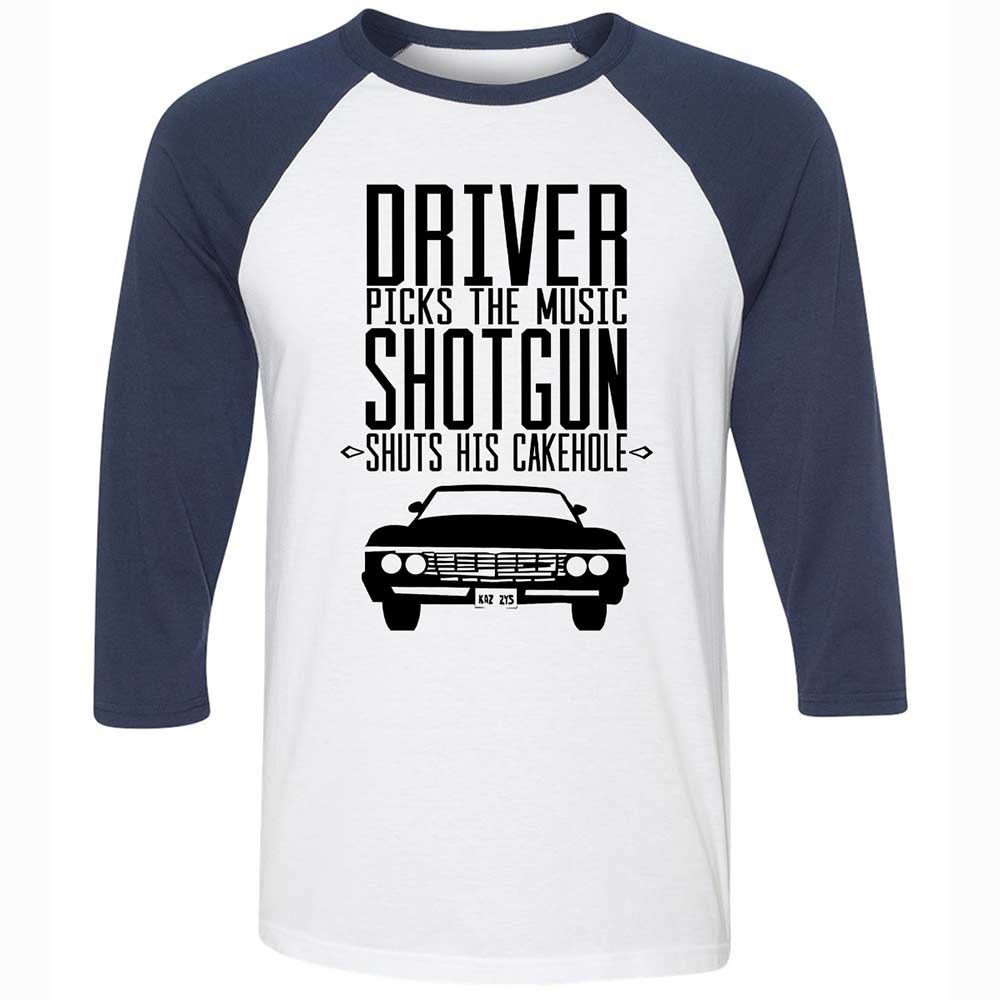 Unisex 3/4 Baseball Tee - 1REKP6VB - White/Navy - 8