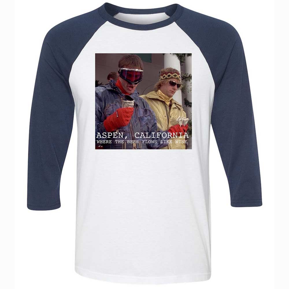 Unisex 3/4 Baseball Tee - U8GUQ3KD - White/Navy - 8