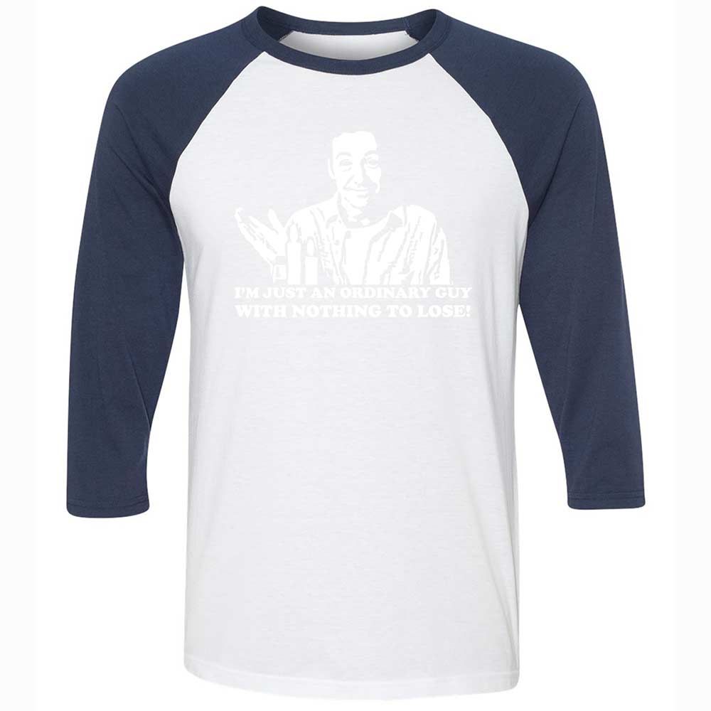 Unisex 3/4 Baseball Tee - DV3VQNZ7 - White/Navy - 8