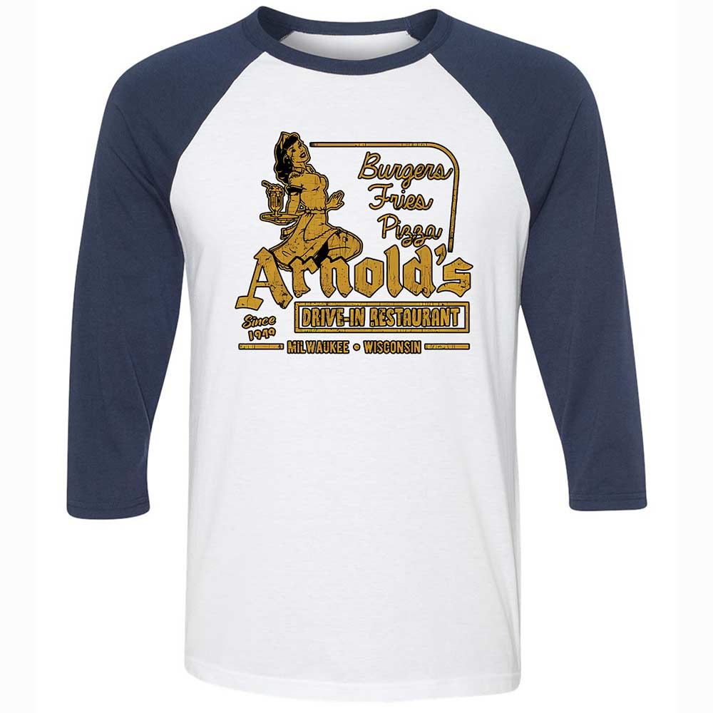 Unisex 3/4 Baseball Tee - LVBW4X54 - White/Navy - 8