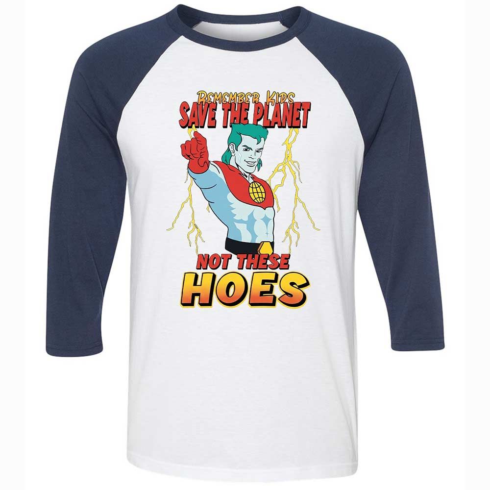 Unisex 3/4 Baseball Tee - HC8DVHZ2 - White/Navy - 8