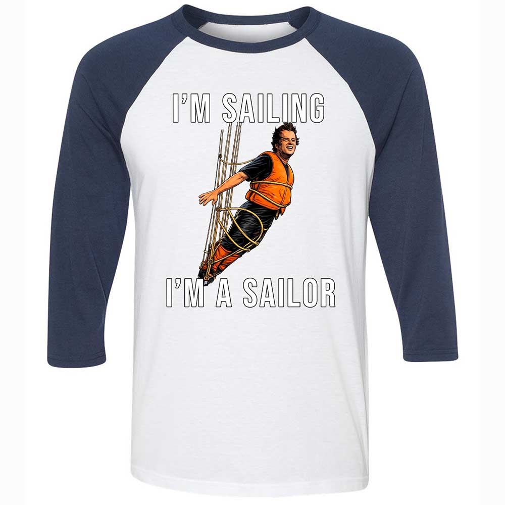 Unisex 3/4 Baseball Tee - YJVESPD2 - White/Navy - 8