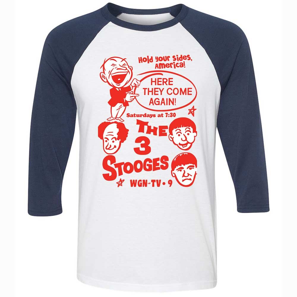 The 3 Stooges - White/Navy - 8