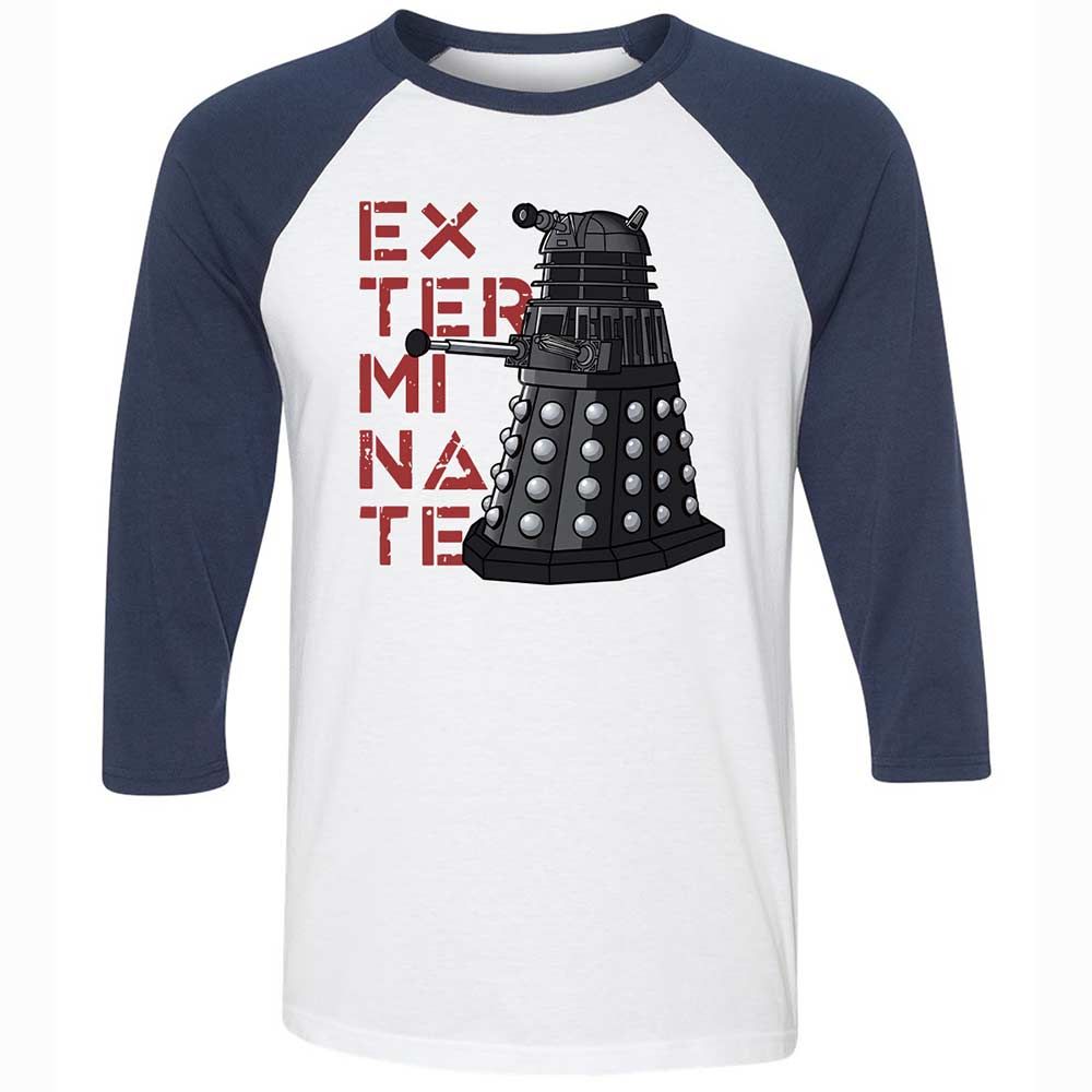 Dalek Exterminate - White/Navy - 8