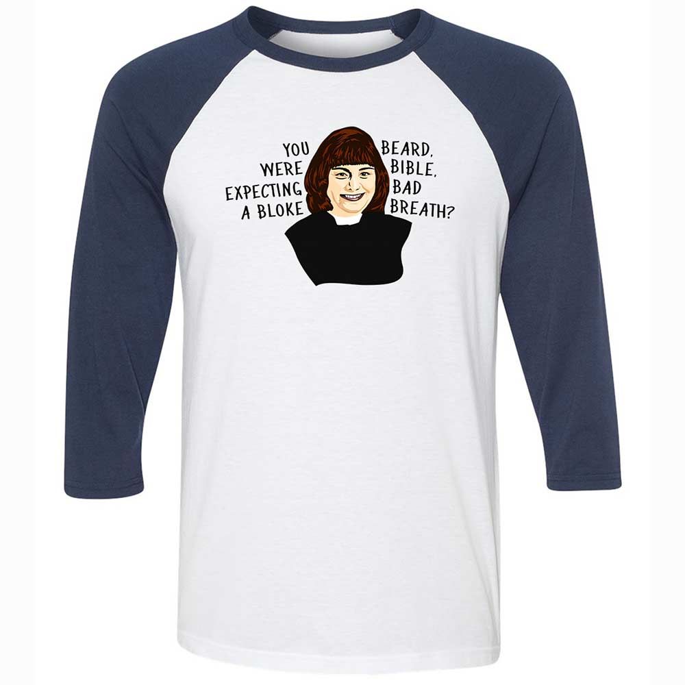 Unisex 3/4 Baseball Tee - WVSBCPKE - White/Navy - 8