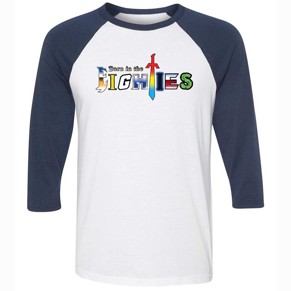 Unisex 3/4 Baseball Tee - 7Q1PJKYG - White/Navy - 8