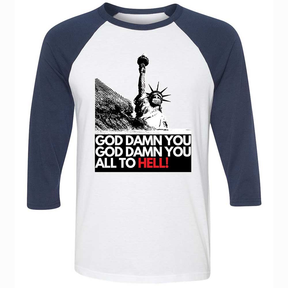 God damn you all to hell! - White/Navy - 8