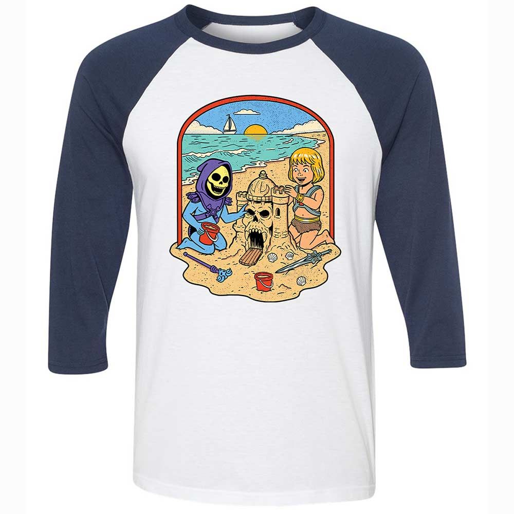 Unisex 3/4 Baseball Tee - TLT4E69S - White/Navy - 8