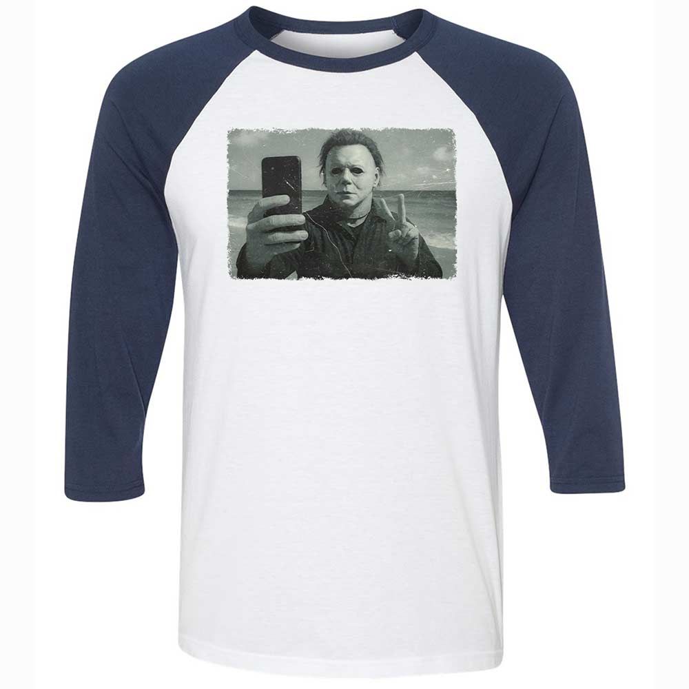 Unisex 3/4 Baseball Tee - 8VNXU8HL - White/Navy - 8