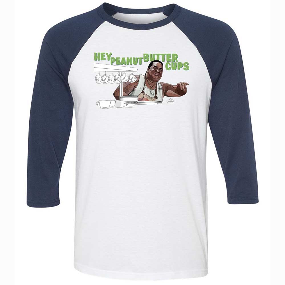 Unisex 3/4 Baseball Tee - AKSHMHD9 - White/Navy - 8