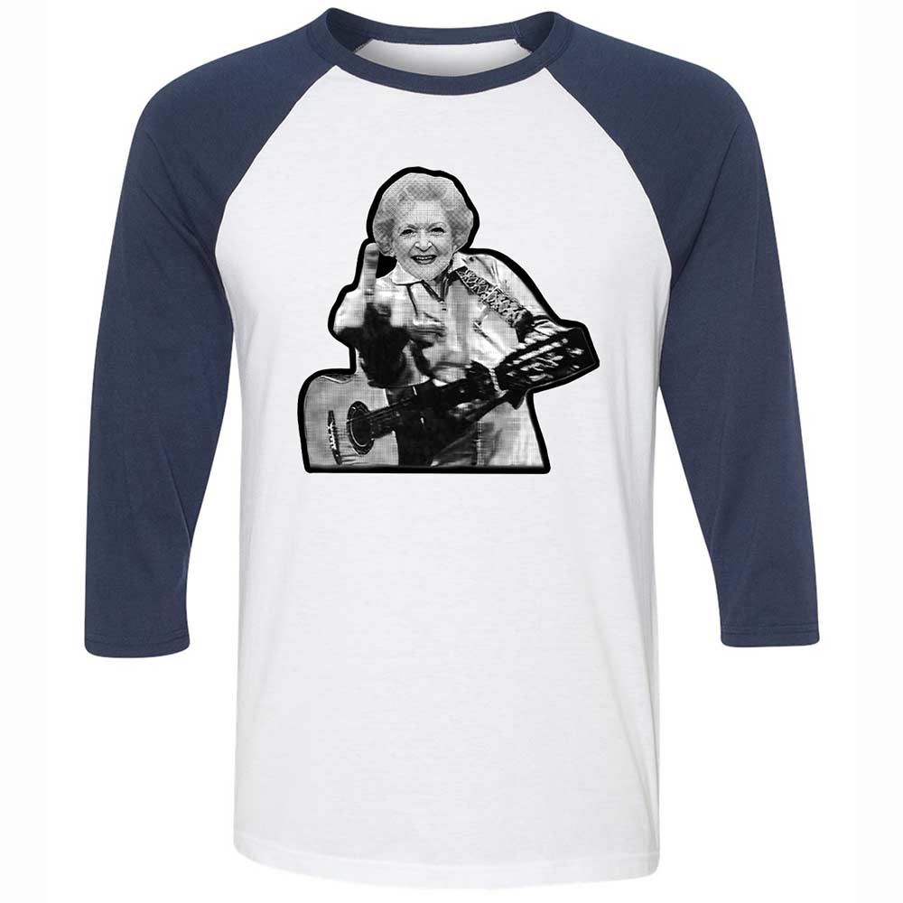 Unisex 3/4 Baseball Tee - X2KGB8AZ - White/Navy - 8