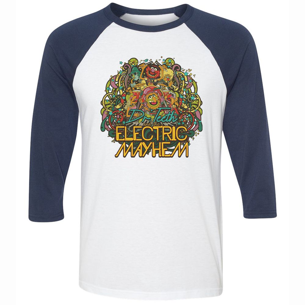 Unisex 3/4 Baseball Tee - 1V6GPTFR - White/Navy - 8