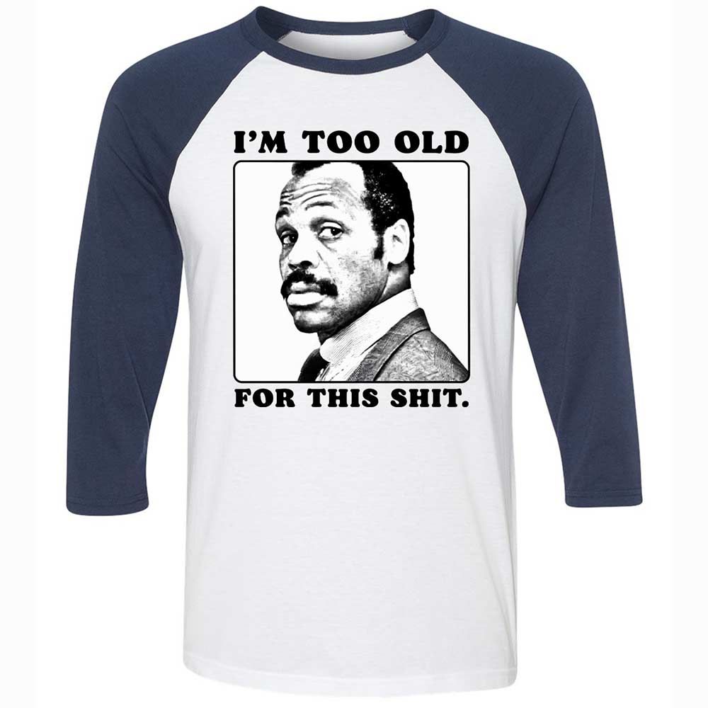 I'm too old for this shit - White/Navy - 8