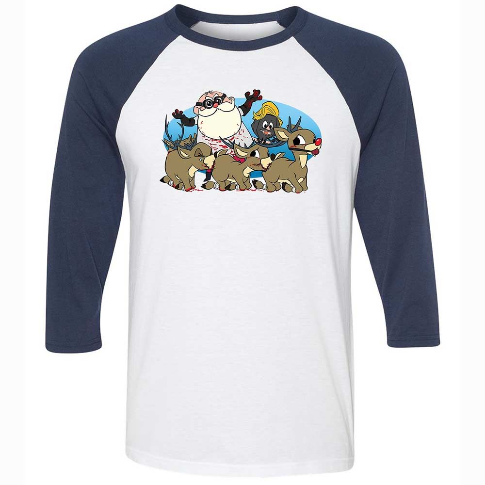 Santapede Greeting - White/Navy - 8