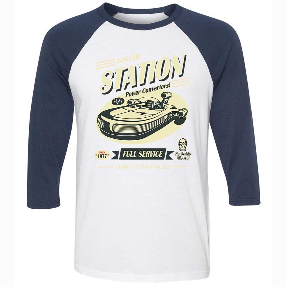 Unisex 3/4 Baseball Tee - C1KCVXG6 - White/Navy - 8
