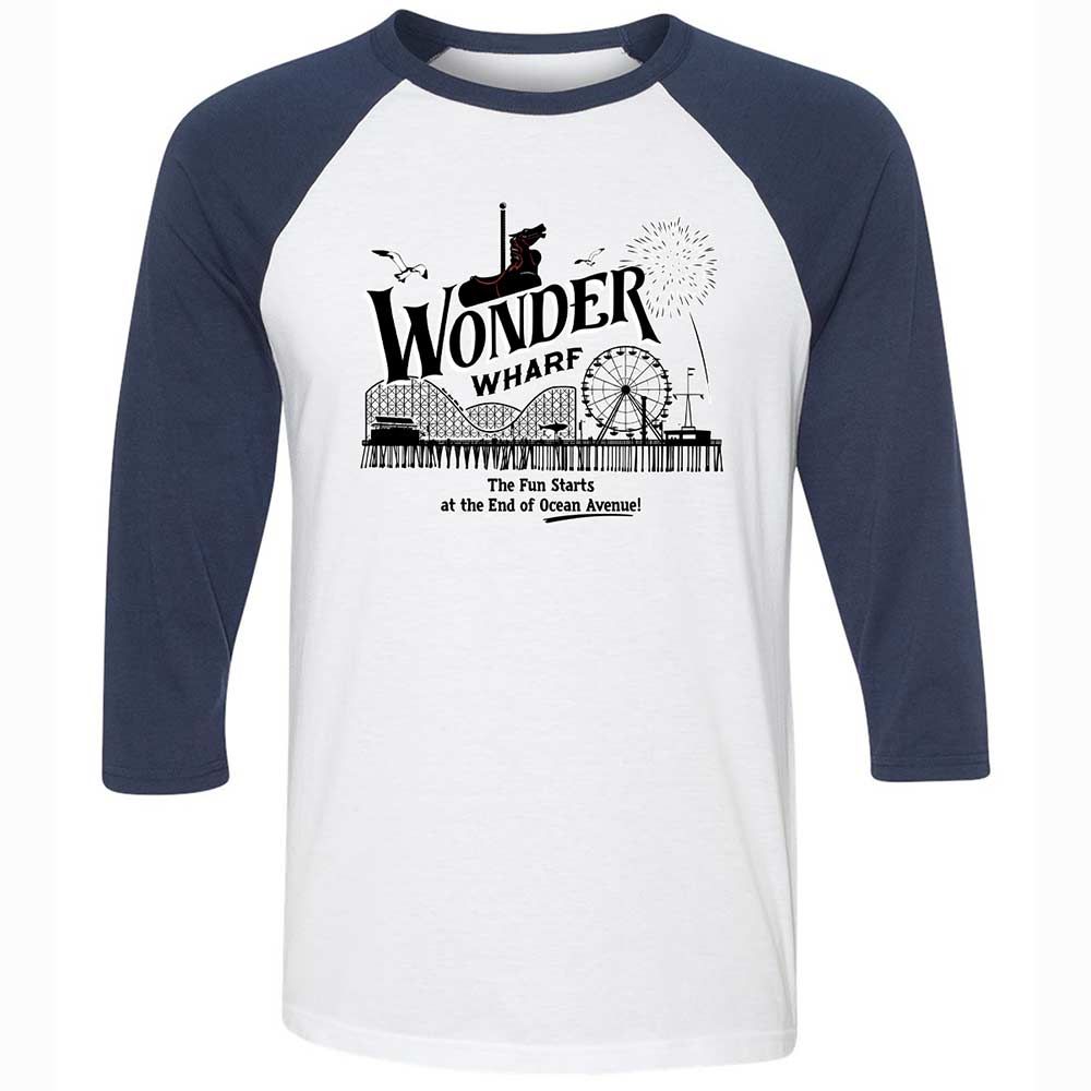 Unisex 3/4 Baseball Tee - NZL3DXX4 - White/Navy - 8