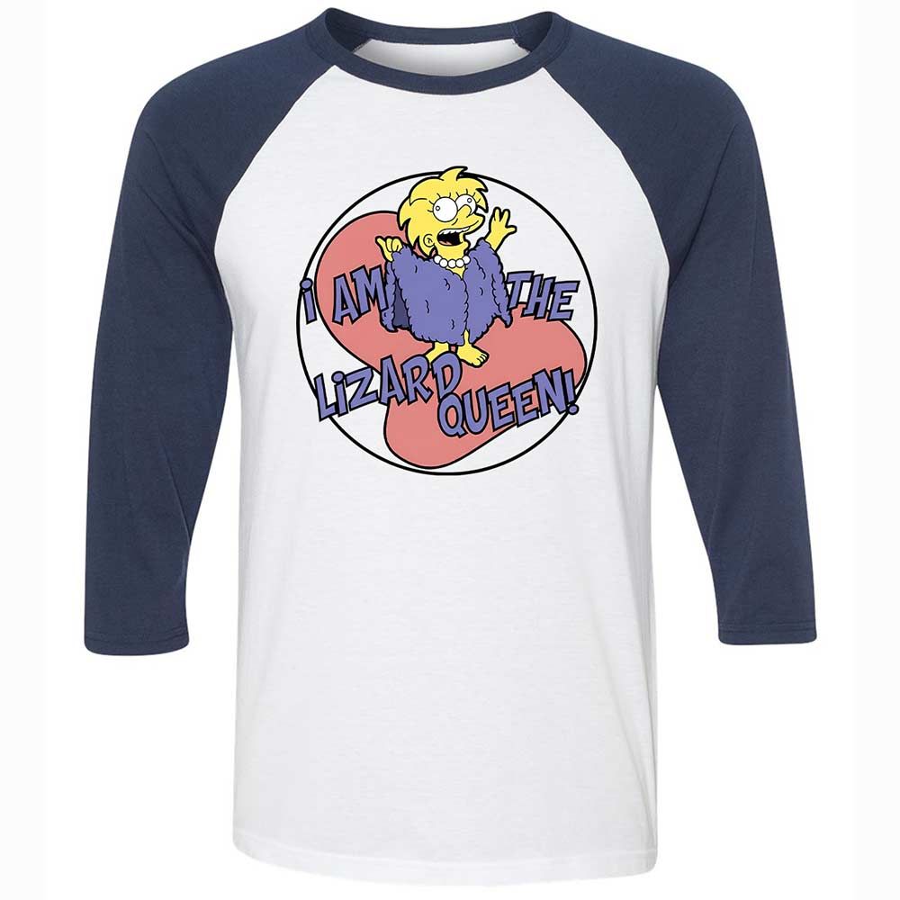 I am the Lizard Queen - White/Navy - 8