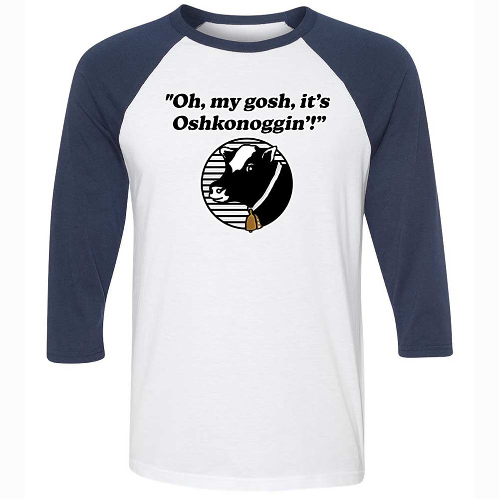 Unisex 3/4 Baseball Tee - PN9DQE4U - White/Navy - 8