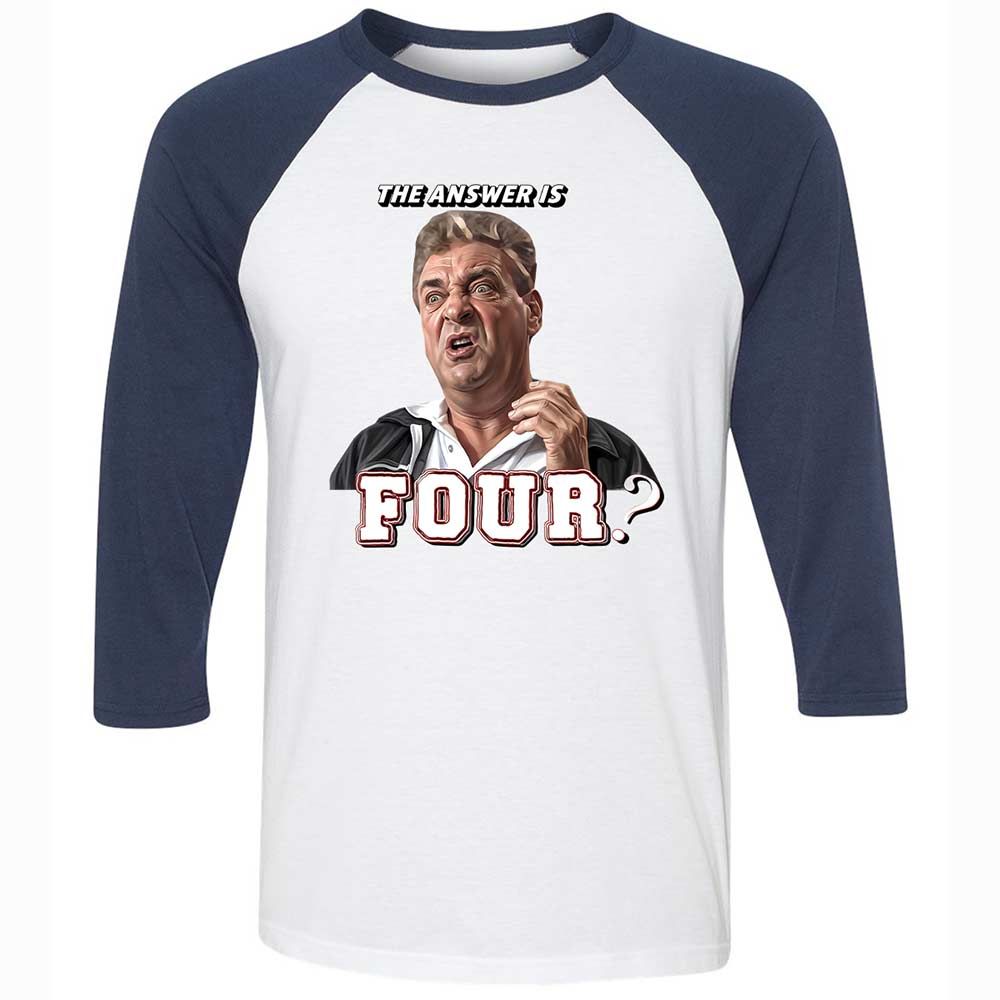 Unisex 3/4 Baseball Tee - 76XUDSHL - White/Navy - 8