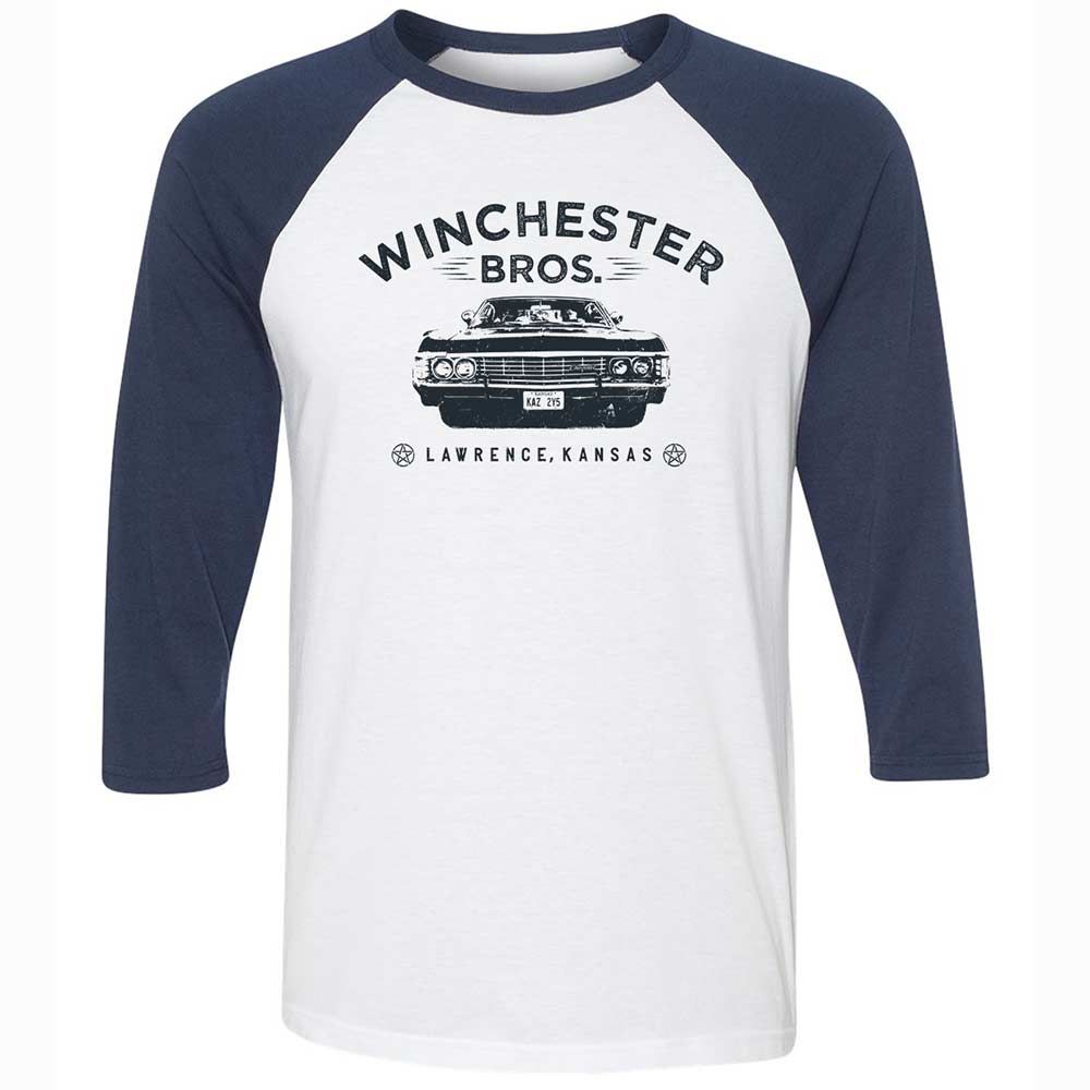 Unisex 3/4 Baseball Tee - 9YWAD395 - White/Navy - 8