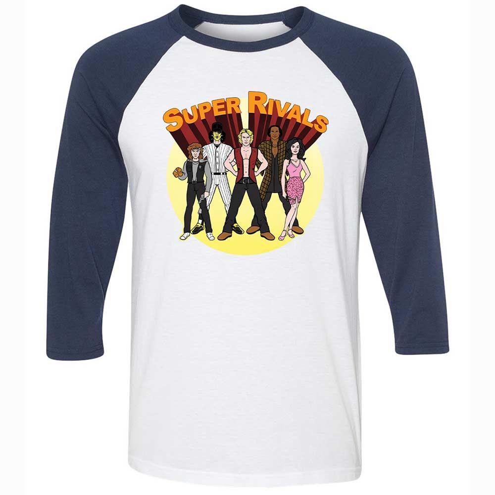 Unisex 3/4 Baseball Tee - AUF56ETR - White/Navy - 8