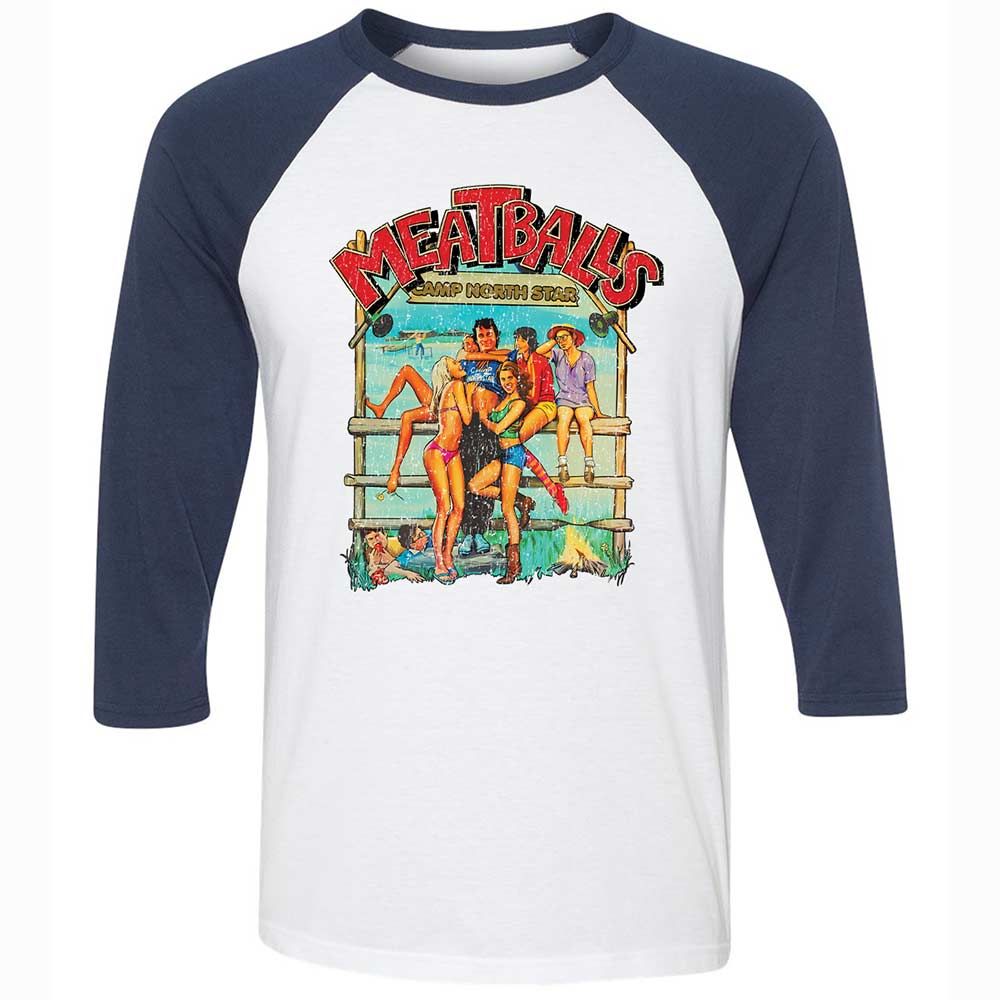 Unisex 3/4 Baseball Tee - 9RS8YAGH - White/Navy - 8
